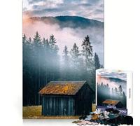 Puzzle Cabin in The Mist 1000 pièces pour Adolescents Développe la logique,apaise et Offre Un Cadeau touchant (38x52cm)