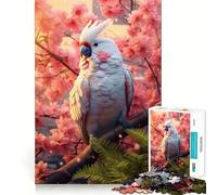 Puzzle Cacatoès Blanc 1000 Pièces Jeu de Réflexion Créatif Découpe Net Composants Robustes Idéal pour Les Voyages (38x52cm)