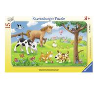 Puzzle cadre 15 pièces : Affectueux animaux