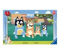 Ravensburger Puzzle enfant Bluey et sa Famille – Cadre 15 pièces – Carton épais – Dès 3 ans