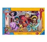 Ravensburger - Puzzle Enfant - Puzzle Cadre 15 pièces - en Route avec Les Dino Rangers ! / Dino Ranch - Fille ou garçon dès 3 Ans - Puzzle de qualité supérieure - Carton épais et résistant - 05587
