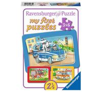 Puzzle Cadre - 3 Puzzles - Animaux En Action - 6, 6 Et 6 Pièces