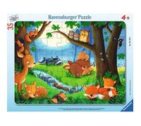 Ravensburger - Puzzle Enfant - Puzzle Cadre 30-48 p - Les Petits Animaux s'endorment - Dès 4 Ans - 05146