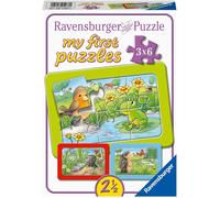 Puzzle Cadre - Petits Animaux Du Jardin (3x6 Pièces) - 6, 6 Et 6 Pièces