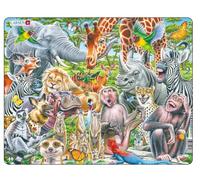Puzzle Cadre - Selfie - Happy African Animals - 43 Pièces