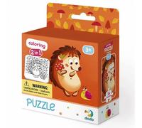 Puzzle + cahier de coloriage Hérisson 300119