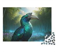 Puzzle Calao 1000 Pièces pour Adultes Et Enfants, Défi Stimulant Et Anti-Stress, Casse-tête Bambou Forêt, DéCoration, Cadeau Famille 52x38cm/1000pcs