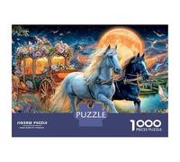 Puzzle Calèche Enchantée 1000 Pièces Puzzle en Pleine Lune Jeu Défiant Parfait pour la Détente 100% Carton Recyclé pour Adultes et Enfants 38x26cm/1000pcs