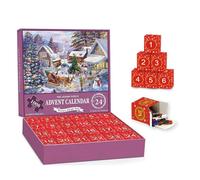 Puzzle Calendrier de l'Avent de Noël 2025 - Projet créatif familial de 1008 pièces pour le compte à rebours, Activité des 12 jours de Noël pour adultes et enfants, Décoration de Noël haut (#D)