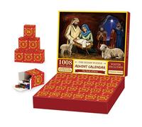 Puzzle Calendrier de l'Avent de Noël 2025 - Projet créatif familial de 1008 pièces pour le compte à rebours, Activité des 12 jours de Noël pour adultes et enfants, Décoration de Noël haut (#G)