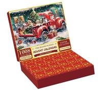 Puzzle Calendrier de l'Avent de Noël,Puzzles de Noël 2024,Puzzles Puzzle Calendrier du compte à rebours de Noël Jouet - Chaussettes de Noël avec bords lisses pour anniversaire, fête des, Noël.