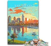 Puzzle Californie San Diego 1000 pièces pour Adultes et Adolescents, Anti-Stress, Difficile à réaliser, pour la décoration de la Maison (14+ 1000 pièces, 26x38cm)