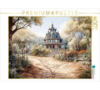 Puzzle · A la lisière de la forêt se Trouve Cette Maison dans Le Style d'un | petit pavillon · La vue romantique d'une idylle rurale · 1000 pièces · Format assemblé 64 × 48 cm · CALVENDO Puzzle