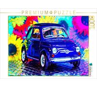 Puzzle · Adorable, mais trop étroite pour Les Personnes de Grande Taille | la Fiat 500 italienne de première génération · Arts par DeVervi… · 1000 pièces · Format assemblé 64 × 48 cm · CALVENDO Puzzle