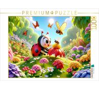 Puzzle CALVENDO Aides des abeilles dans un jardin printanier animé | 1000 pièces