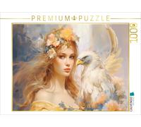 Puzzle CALVENDO Aigle et elfe | 1000 pièces, format assemblé 64 × 48 cm | Puzzle