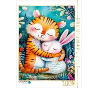 Puzzle CALVENDO Amitié - Tigre et lièvre | 1000 pièces, format assemblé 64 × 48