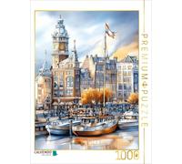 Puzzle CALVENDO Amsterdam - ville des canaux et des pignons | 1000 pièces, forma