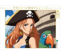 Puzzle CALVENDO Anime fille pirate avec perroquet | 1000 pièces, format assemblé