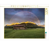 CALVENDO Puzzle Regenbogen über dem Karwendel 1000 Teile Puzzle quer 1000 Pieces 64 x 48 cm from Martin Wasilewski