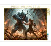 Puzzle CALVENDO Beowulf combat le monstre Grendel pendant la nuit | 1000 pièces,