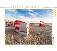 Puzzle CALVENDO Borkum - Remorque de plage | 1000 pièces, format assemblé 64 × 4