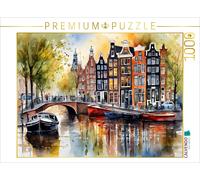 Puzzle CALVENDO Canal à Amsterdam | 1000 pièces, format assemblé 64 × 48 cm | Pu