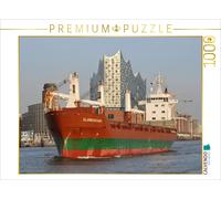 CALVENDO Puzzle Bateau au crépuscule Devant l'Elbphilharmonie de Hambourg 1000 Pieces 64 x 48 cm from Jan Petersen
