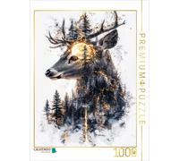 Puzzle · Cerf Lune | 1000 pièces · Format assemblé 64 × 48 cm · CALVENDO Puzzle