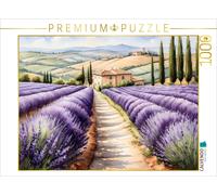Puzzle CALVENDO Champs de lavande en Toscane | 1000 pièces, format assemblé 64 ×