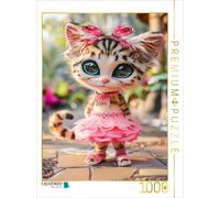 Puzzle · Chat Magique en Jupe Rose | Chat magique en jupe rose · 1000 pièces · Format assemblé 64 × 48 cm · CALVENDO Puzzle