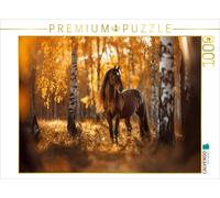 Puzzle CALVENDO Cheval brun dans la forêt d'automne | 1000 pièces, format assemb