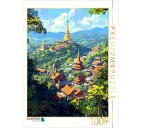 Puzzle · Chiang Mai Wat Phra That DOI Suthep Thaïlande | 1000 pièces · Format assemblé 64 × 48 cm · CALVENDO Puzzle