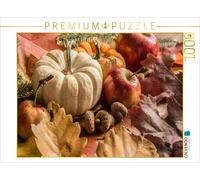 CALVENDO Puzzle Citrouille, Pommes, Glands et Feuilles d'automne 1000 pièces Taille de la Pose 64 x 48 cm Photo Puzzle Image de Daniel drôle