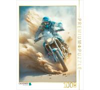Puzzle · Course de Moto dans Le désert | un dur à la battle · 1000 pièces · Format assemblé 64 × 48 cm · CALVENDO Puzzle