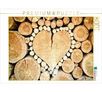 CALVENDO Puzzle Grain de Bois de cœur 1000 Pieces 64 x 48 cm from Gerd Matschek