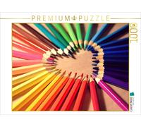 CALVENDO Puzzle Crayons de Couleur en Forme de cœur 1000 Pieces 64 x 48 cm from Gerd Matschek