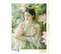 Puzzle · De gracieuses Femmes asiatiques | Entouré de fleurs de lotus · 1000 pièces · Format assemblé 64 × 48 cm · CALVENDO Puzzle