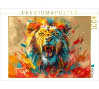 Puzzle · des Animaux dans Un Style Pop Art | Lion rugissan · 1000 pièces · Format assemblé 64 × 48 cm · CALVENDO Puzzle