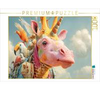 Puzzle · des Animaux rigolos | Giraffe rose fantaisie · 1000 pièces · Format assemblé 64 × 48 cm · CALVENDO Puzzle