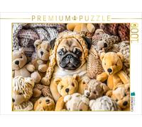 Puzzle CALVENDO Des carlins au paradis des peluches | 1000 pièces, format assemb