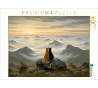 Puzzle CALVENDO Des chats au-dessus de la mer de brouillard - Peinture de Caspar