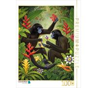 Puzzle CALVENDO des singes-mains parmi les fleurs | 1000 pièces, format assemblé