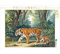 Puzzle CALVENDO Des tigres dans le style des peintures anciennes | 1000 pièces,