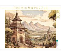 Puzzle · des Tours défensives jalonnent Le Chemin à Travers la Campagne | La vue romantique d'une idylle rurale · 1000 pièces · Format assemblé 64 × 48 cm · CALVENDO Puzzle