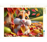 Puzzle CALVENDO Des trésors d'automne : Un hamster et sa collection de feuilles