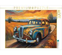 Puzzle · des Voitures Anciennes dans Le Style de Van Gogh | Un rêve estival de nostalgie · 1000 pièces · Format assemblé 64 × 48 cm · CALVENDO Puzzle