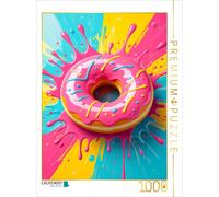 Puzzle CALVENDO Donut rose en sucre | 1000 pièces, format assemblé 64 × 48 cm |