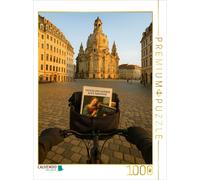 Puzzle CALVENDO Dresde Frauenkirche à vélo | 1000 pièces, format assemblé 64 × 4