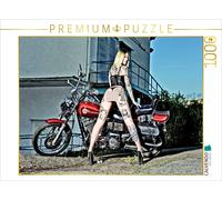 Puzzle CALVENDO Dyna Wilde Glide FXDWG Bj.1993 avec Sara | 1000 pièces, format a